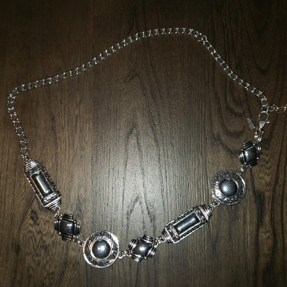 Chico’s Silver Decorative Chain Belt main image 1